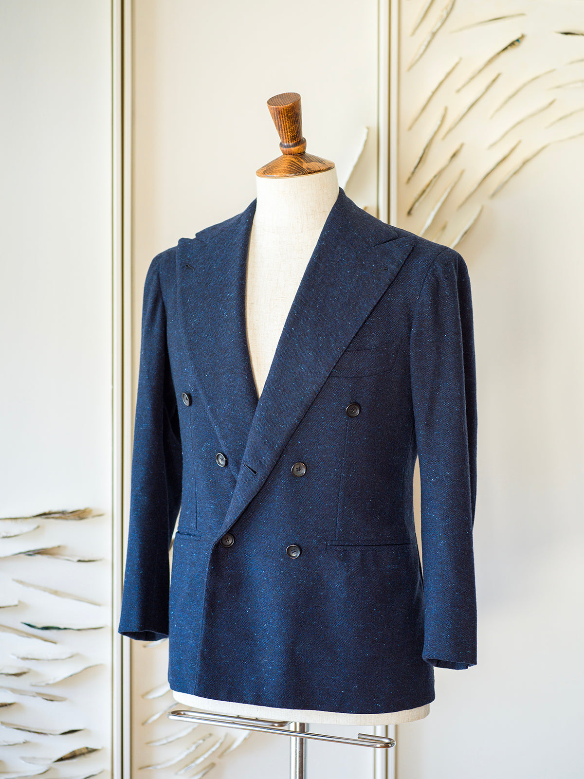 Dalcuore Bespoke Navy Donegal Tweed Suit