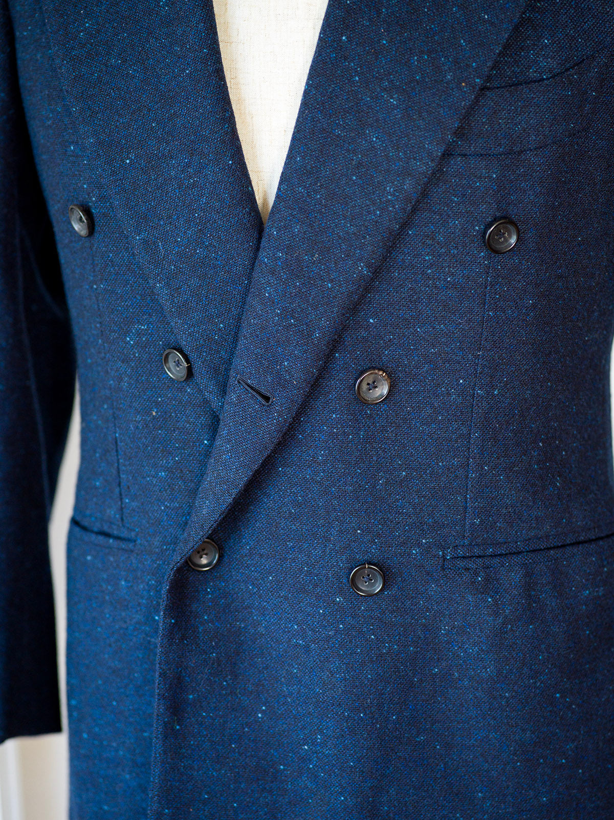 Dalcuore Bespoke Navy Donegal Tweed Suit